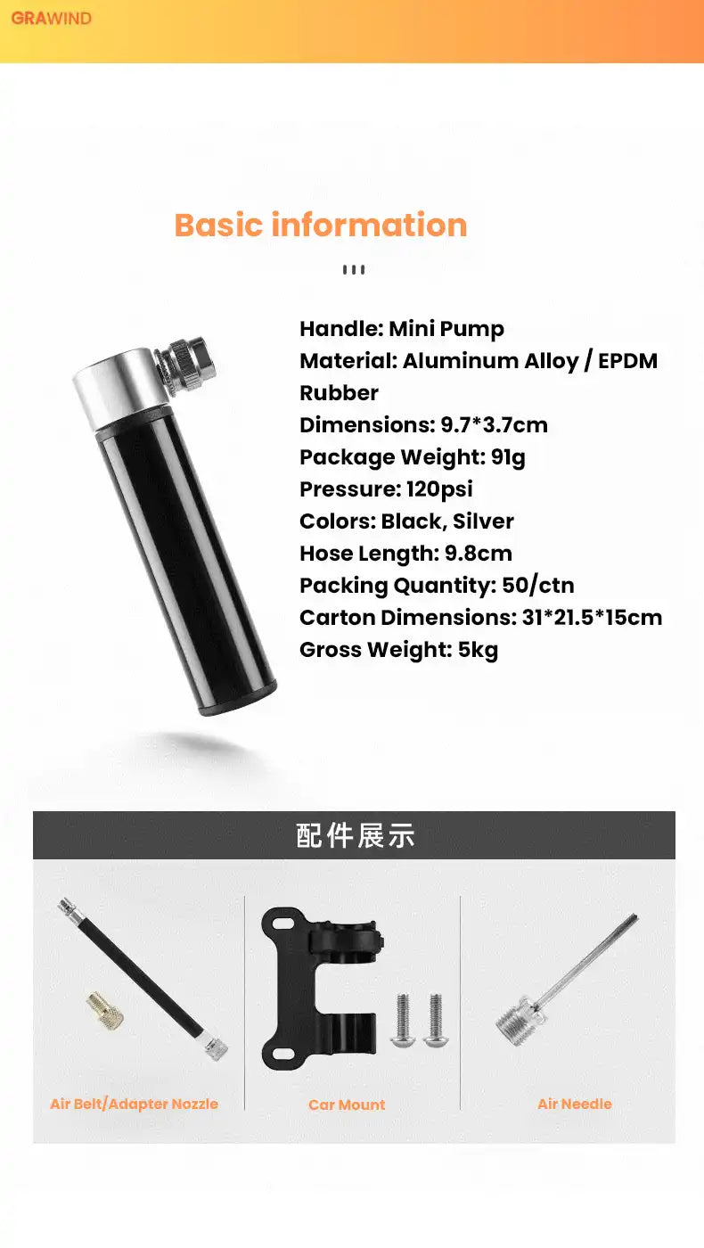 GraWind-Mini-Bike-Pump-Mount-Bracket