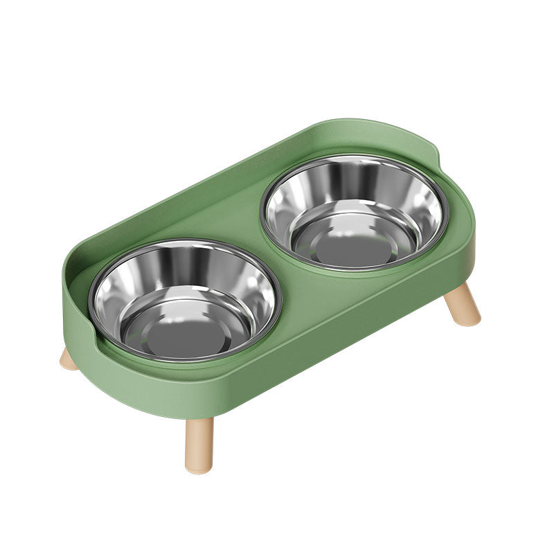 Stainless Steel Double Pet Bowl — Durable, Shockproof, Splash-Proof, and Easy to Clean