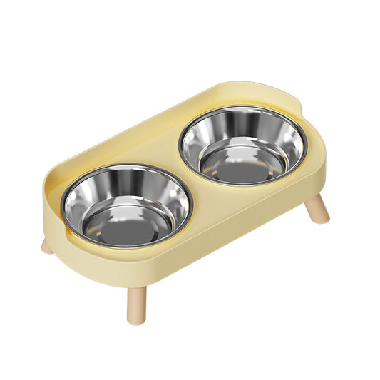 Stainless Steel Double Pet Bowl — Durable, Shockproof, Splash-Proof, and Easy to Clean