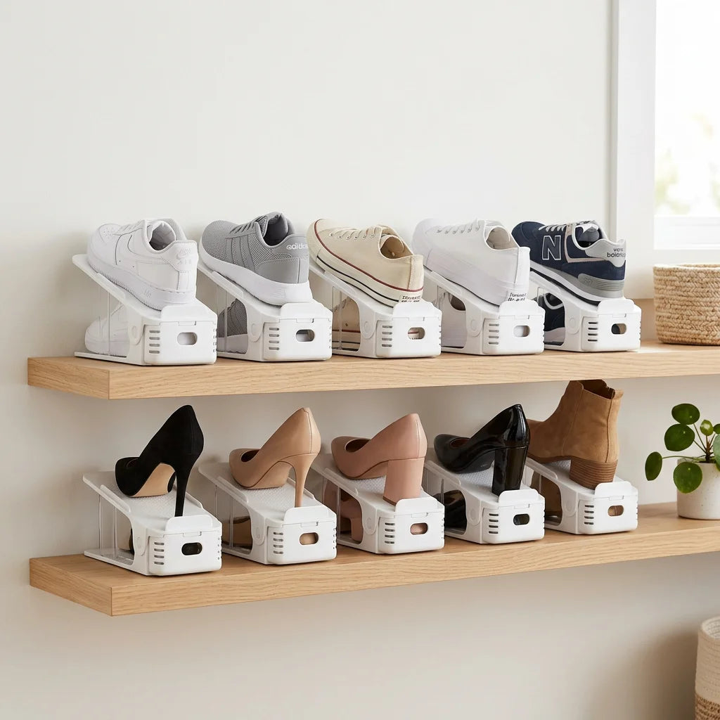 Adjustable Nestable Shoe Slots (10-Pack Space Saver)