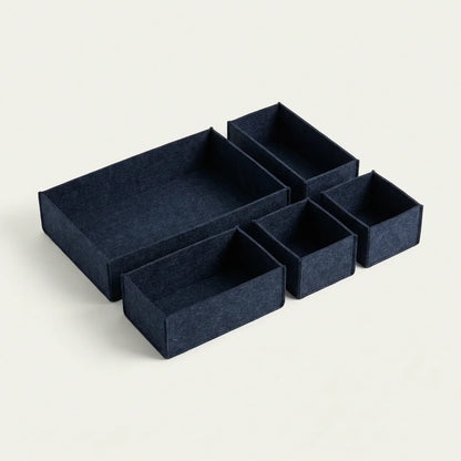 7-Piece Premium Felt Drawer Organizer Set (Nestable)