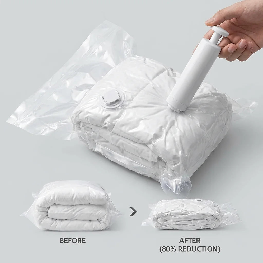 Air-Seal Vacuum Storage Bags with Travel Pump (10-Pack)